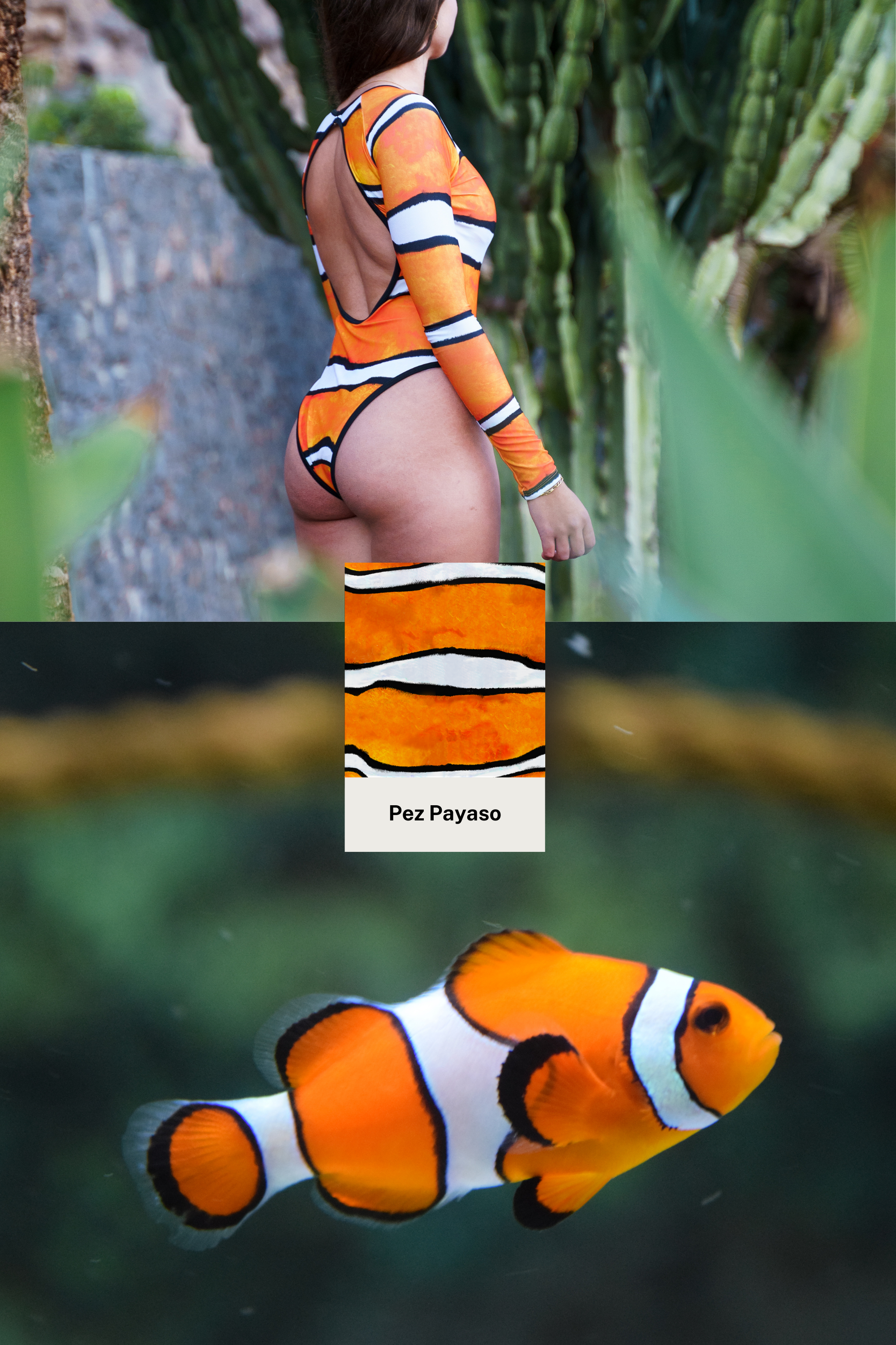 Bañador Surf manga larga - Pez Payaso